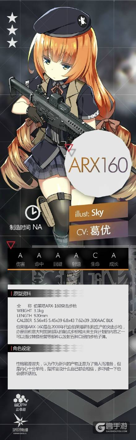 少女前线ARX-160属性图鉴 少女前线ARX-160技能详解