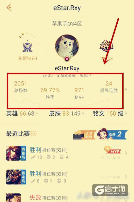 官方放出KPL职业选手的账号啦！梦泪也才刚上星耀哦