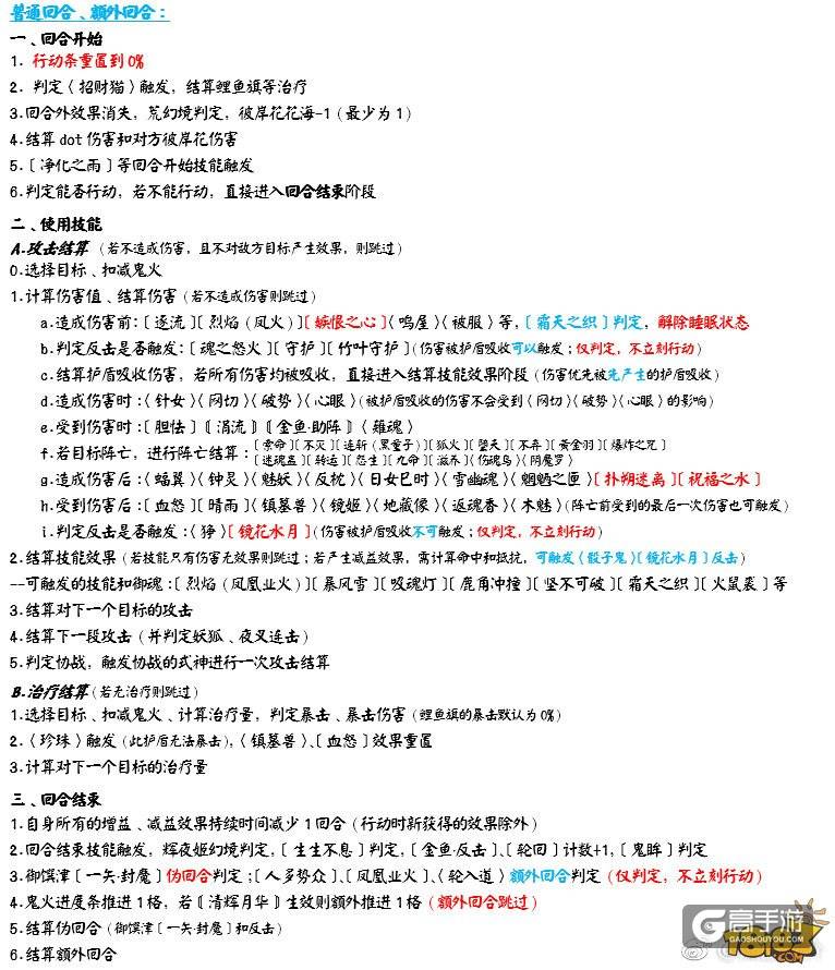 图解：阴阳师回合过程式神技能结算方式