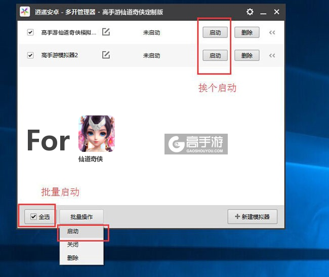 启动仙道奇侠模拟器