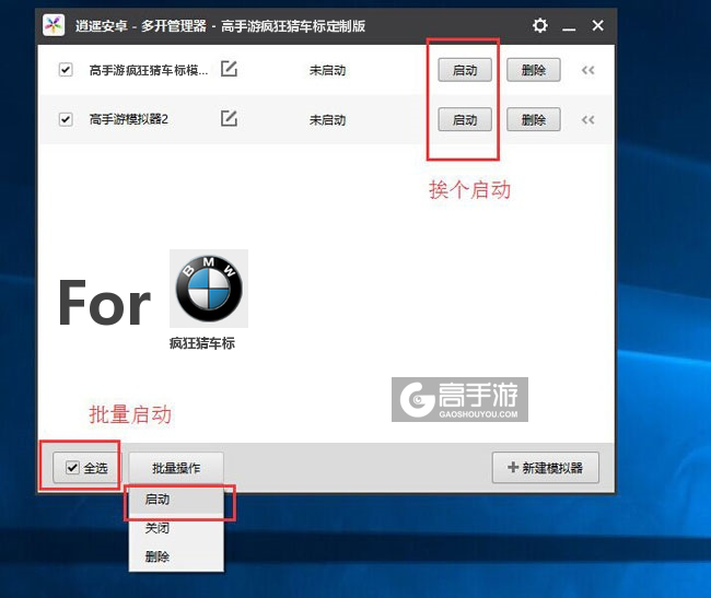 启动疯狂猜车标模拟器