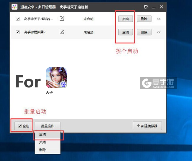 启动天子模拟器