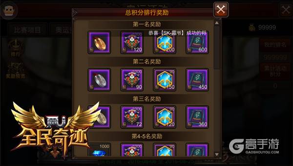 奇迹冠军领奖台 《全民奇迹MU》奥运活动大奖探秘