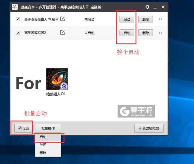 启动暗黑猎人OL模拟器