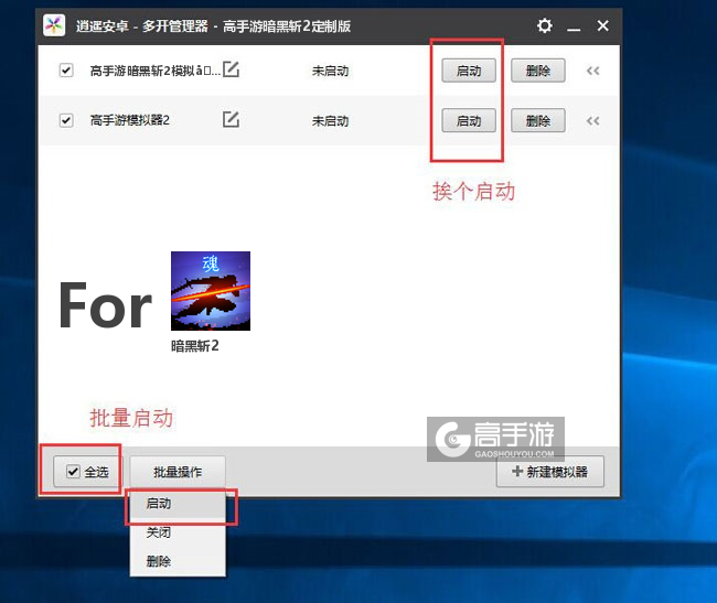 启动暗黑斩2模拟器