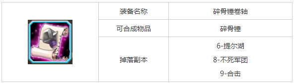 刀塔传奇装备图鉴：碎骨锤卷轴