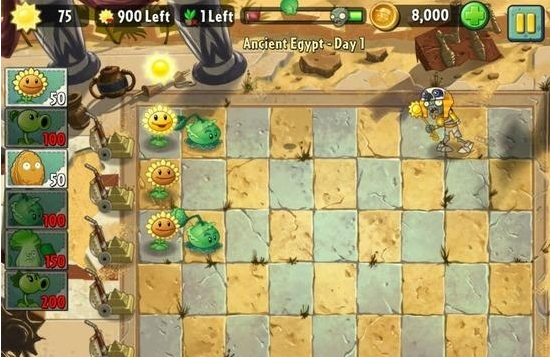 植物大战僵尸2埃及之旅第一关三星通关攻略