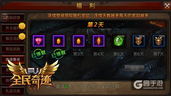 《全民奇迹MU》十大福利盘点，免费资源领不停