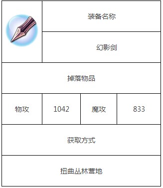 剑魂之刃武器图鉴之幻影剑