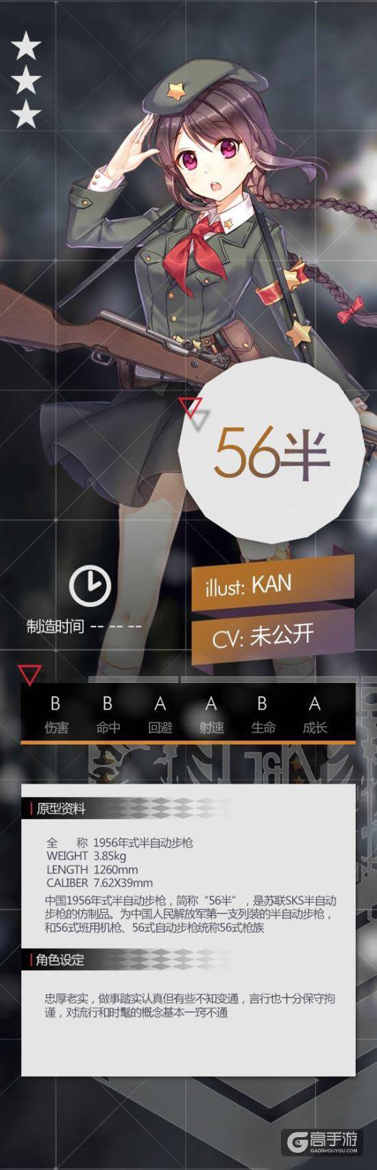 少女前线56半建造公式 少女前线56半属性图鉴