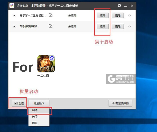 启动十二生肖模拟器