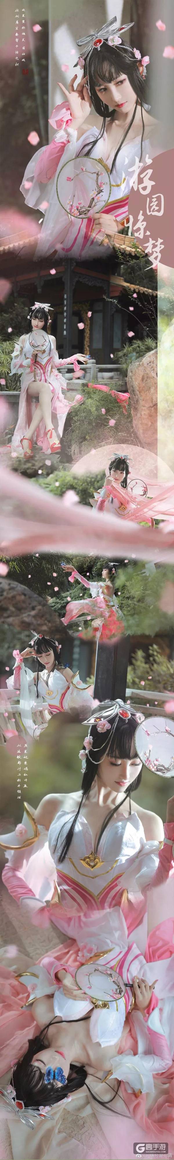 王者荣耀cos秀：甄姬小姐姐游园惊梦，人美腿长气质佳