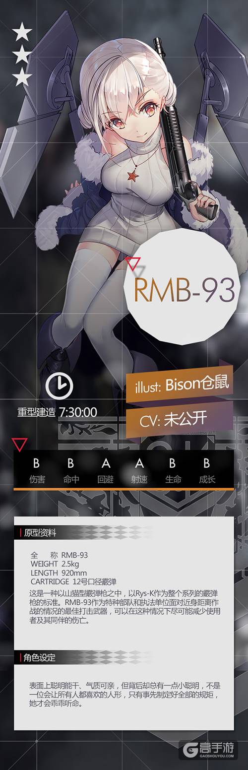 少女前线RMB-93怎么样 RMB-93建造公式分享