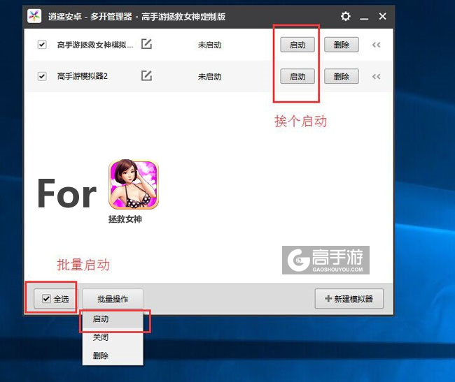 启动拯救女神模拟器
