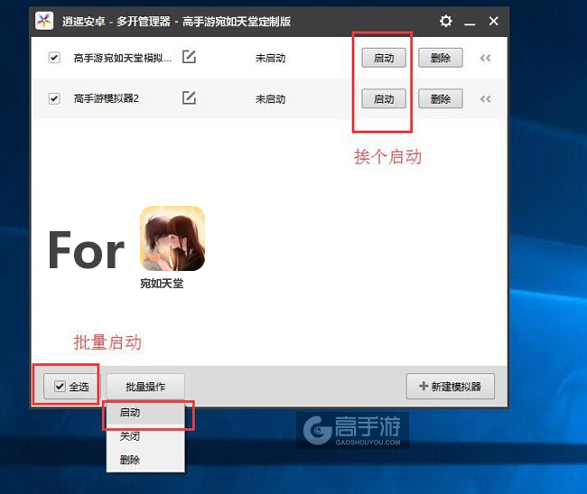 启动宛如天堂模拟器