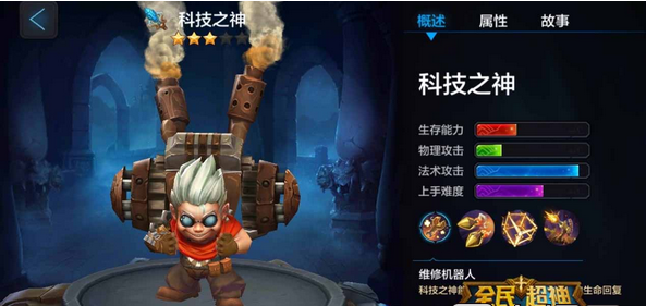 全民超神科技之神迈洛被克英雄详细一览