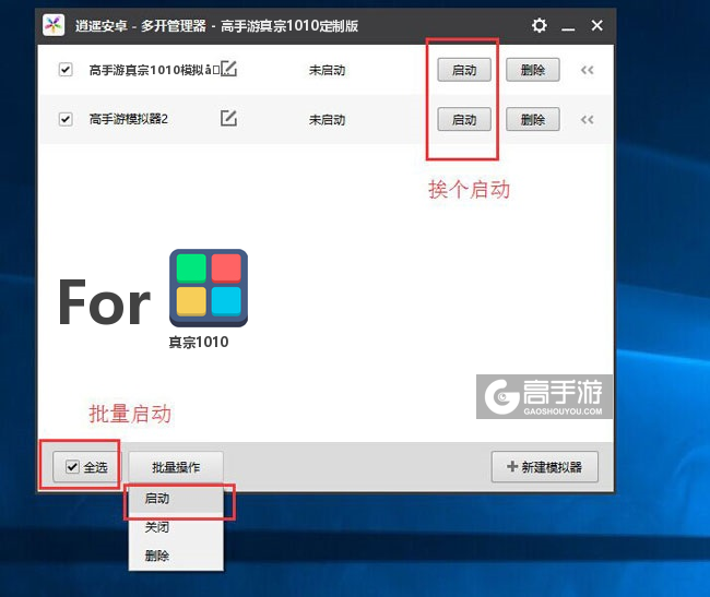 启动真宗1010模拟器