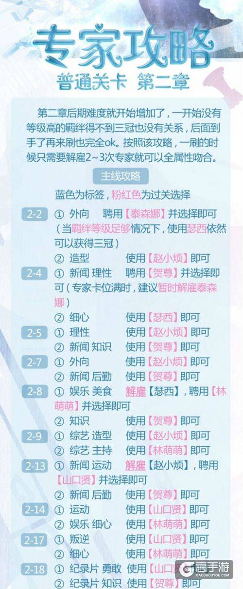 恋与制作人普通关卡1至6关推图攻略