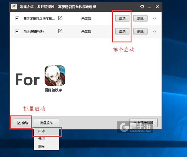 启动爱丽丝秩序模拟器
