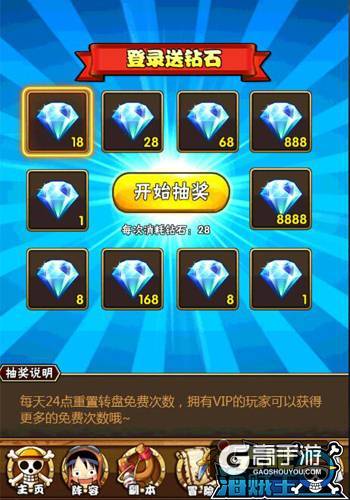 福利逆袭高富帅 《去吧海贼王》海量QB无限领