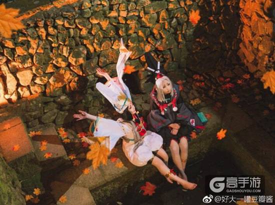 阴阳师黑白童子玩家COS 萌萌哒的小鬼使