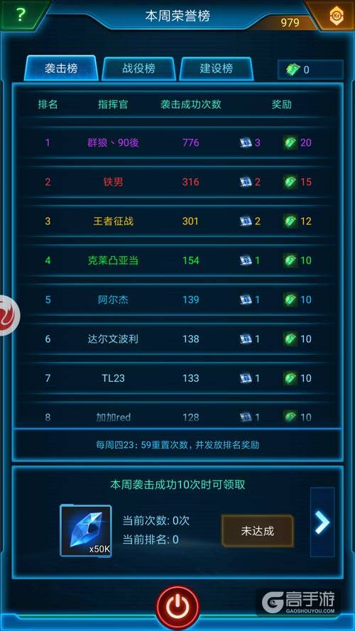 无上荣耀照我前行 《银河战舰》榜单解析