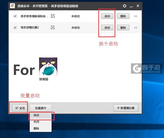 启动馋嘴猫模拟器