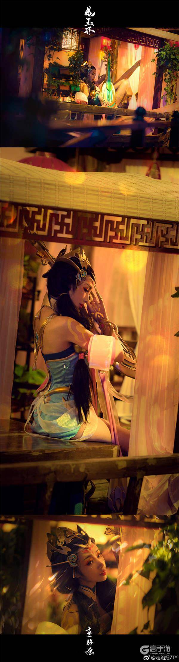霓裳羽衣 异域风情！美女主播COS农药新英雄杨玉环