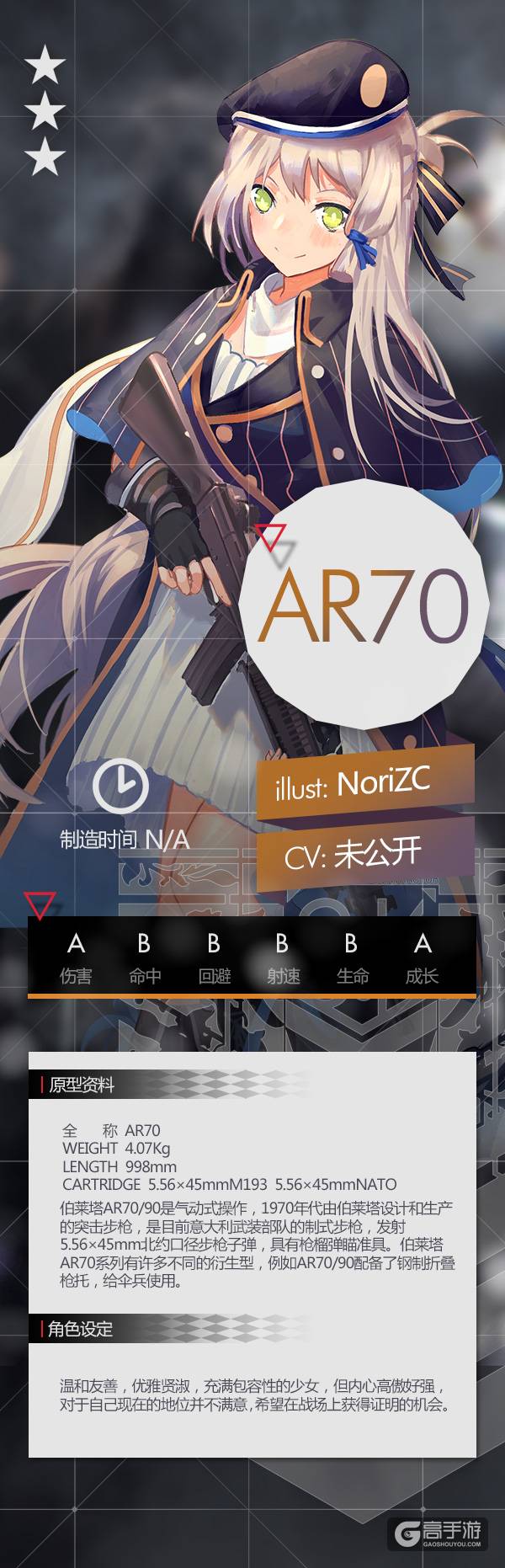少女前线AR70属性 少女前线AR70技能图鉴