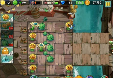 植物大战僵尸2海盗港湾第四关三星攻略