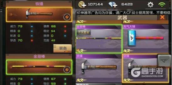《穿越火线：枪战王者》铁锤属性分析
