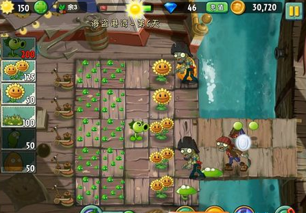 植物大战僵尸2海盗港湾第六关三星通关攻略