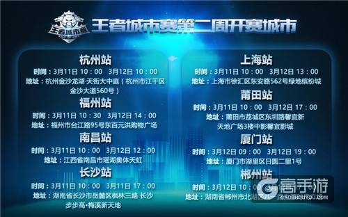 【王者荣耀城市赛】第二轮城市擂台发布，3月11日燃血再战