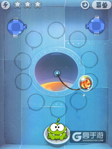 割绳子宇宙盒7-3关三星图文攻略
