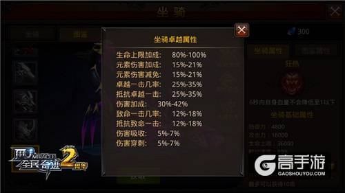 品质VS技能 《全民奇迹MU》坐骑怎么选？