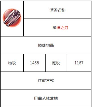 剑魂之刃武器图鉴之魔神之刃