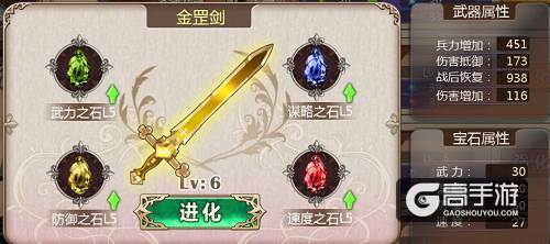 《姬魔恋战纪》剑盾武器各等级属性