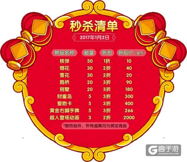 元旦节跑车1折起售！《杀手Online》秒杀跨年夜