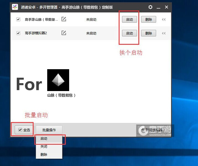 启动山脉（带数据包）模拟器