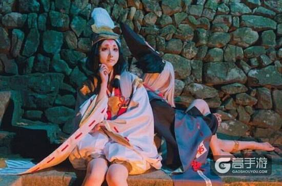 阴阳师黑白童子玩家COS 萌萌哒的小鬼使