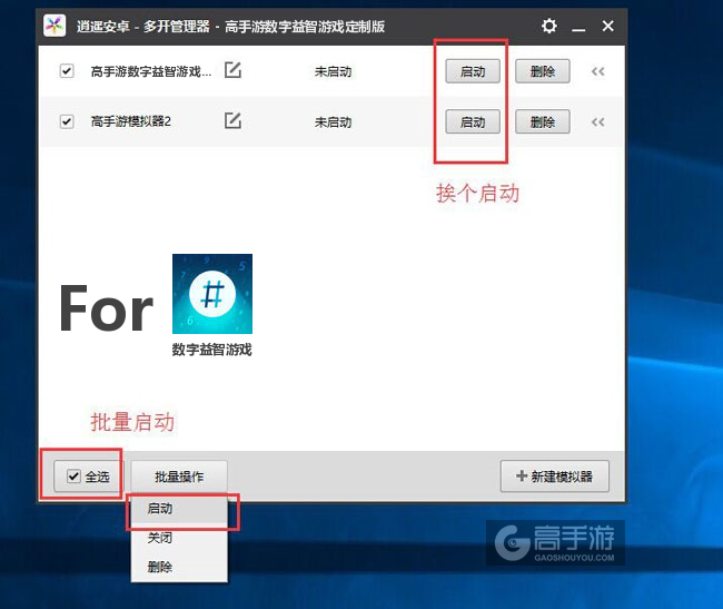 启动数字益智游戏模拟器