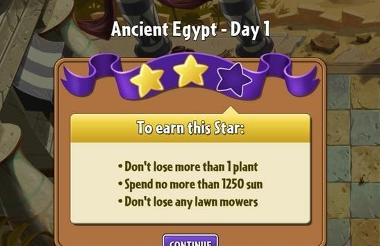 植物大战僵尸2埃及之旅第一关三星通关攻略