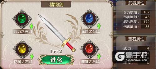《姬魔恋战纪》剑盾武器各等级属性