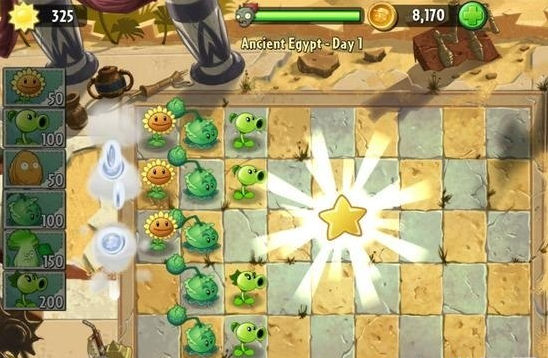 植物大战僵尸2埃及之旅第一关三星通关攻略