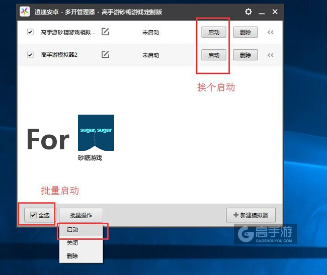 启动砂糖游戏模拟器