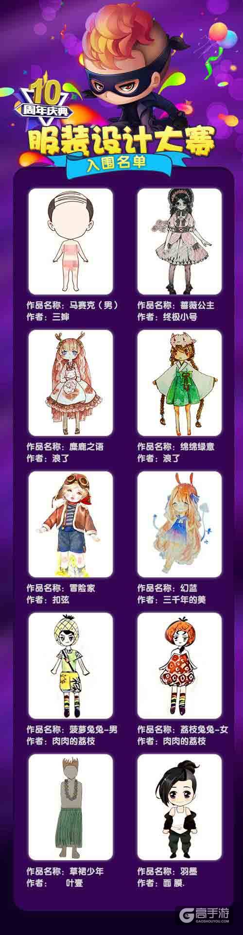 《推理学院》的服装由玩家设计！十周年纪念装精彩出炉