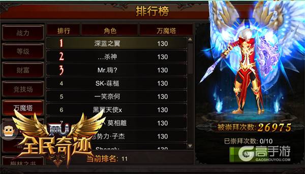 登高远望临天下 《全民奇迹MU》万魔塔永不止步