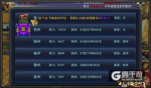 《六龙争霸3D》两大玩法同时启动 巅峰武斗转国崛起