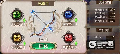 《姬魔恋战纪》弓箭武器各等级属性