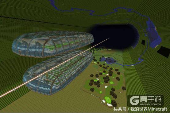 《我的世界》挑战科技极限——7000米的飞船能容纳57个水立方